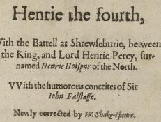 Henry IV Part 1, second edition | Shakespeare Documented